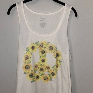Zoe + Liv XL Ecru Tank Top